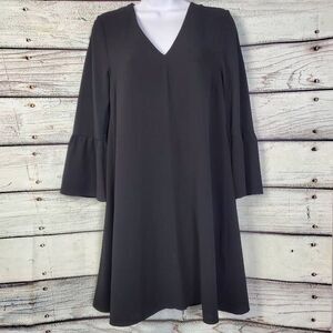 H&M Black Bell Sleeve Shift Dress Size 4